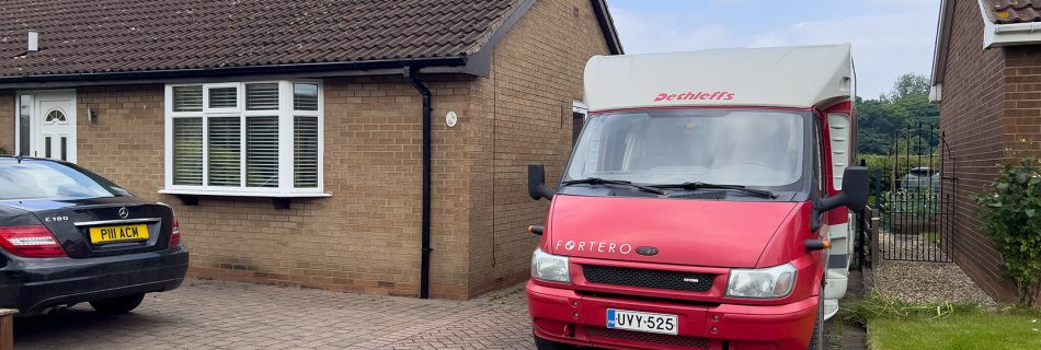 Tellu valmiina lähtöön - siis Irlantia kohti